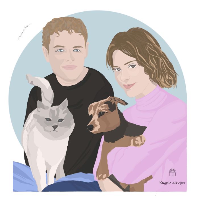 Dibujo-familia-con-mascotas