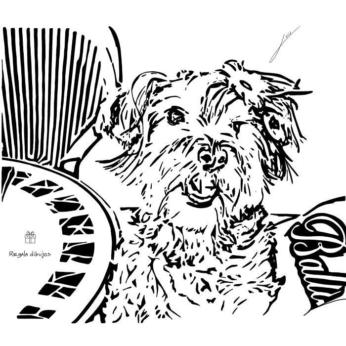 Dibujo-lineal-perro