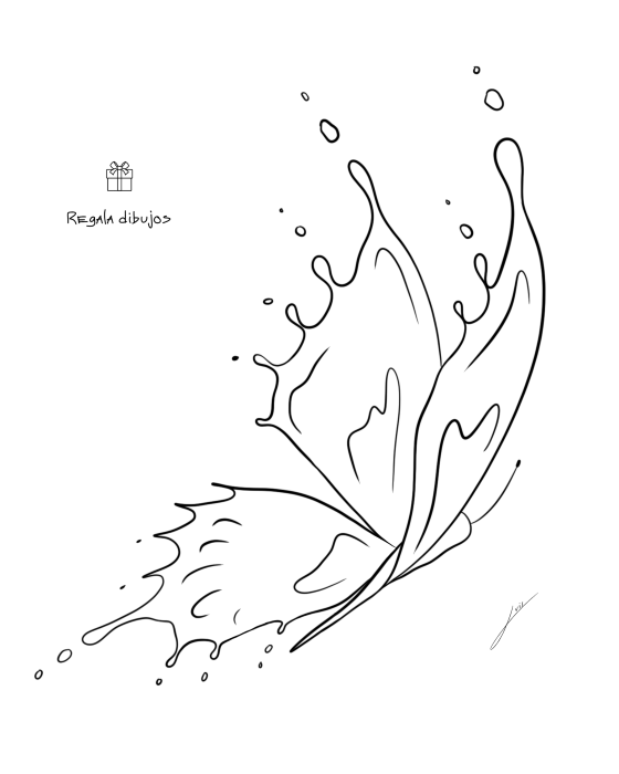 Dibujo-tatuaje-lineal-mariposa